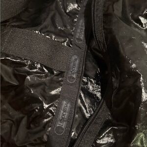 LeSportsac Shiny Black Nylon Tote